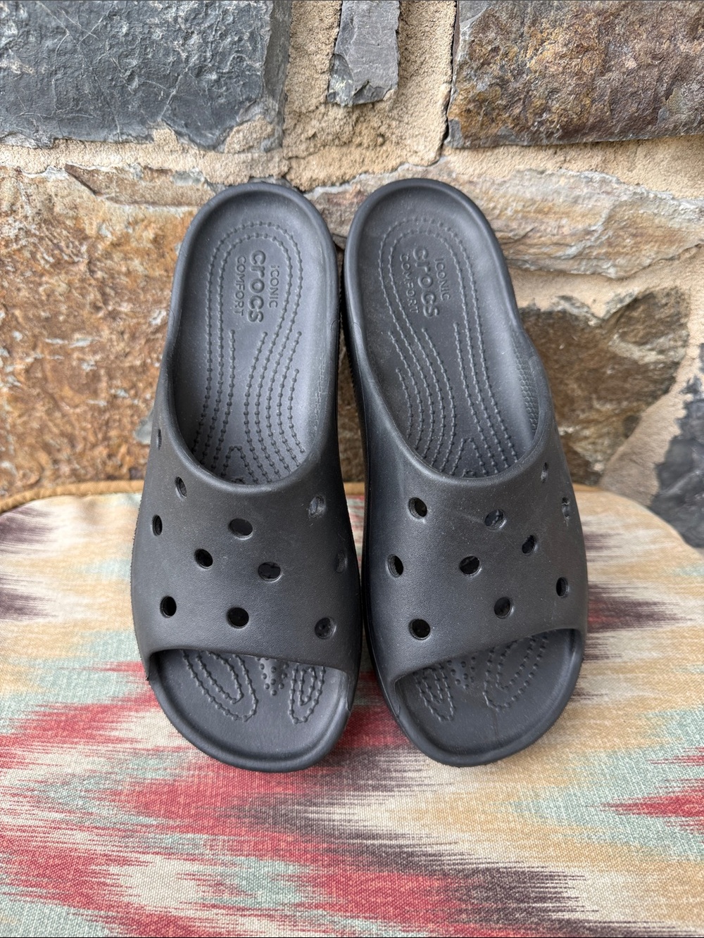Crocs Classic Platform Slide Sandals Black Comfort Slides Women’s W6